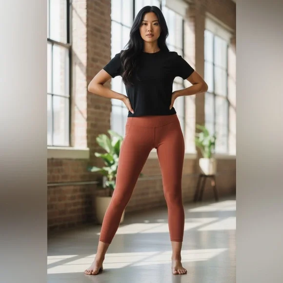 Lululemon Align High-Rise Crop Leggings Sz 12 | Rust / Terracotta | MSRP $88 - Picture 1 of 4